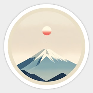 Minimalist Fuji: Adventure in Japan T-shirt Sticker